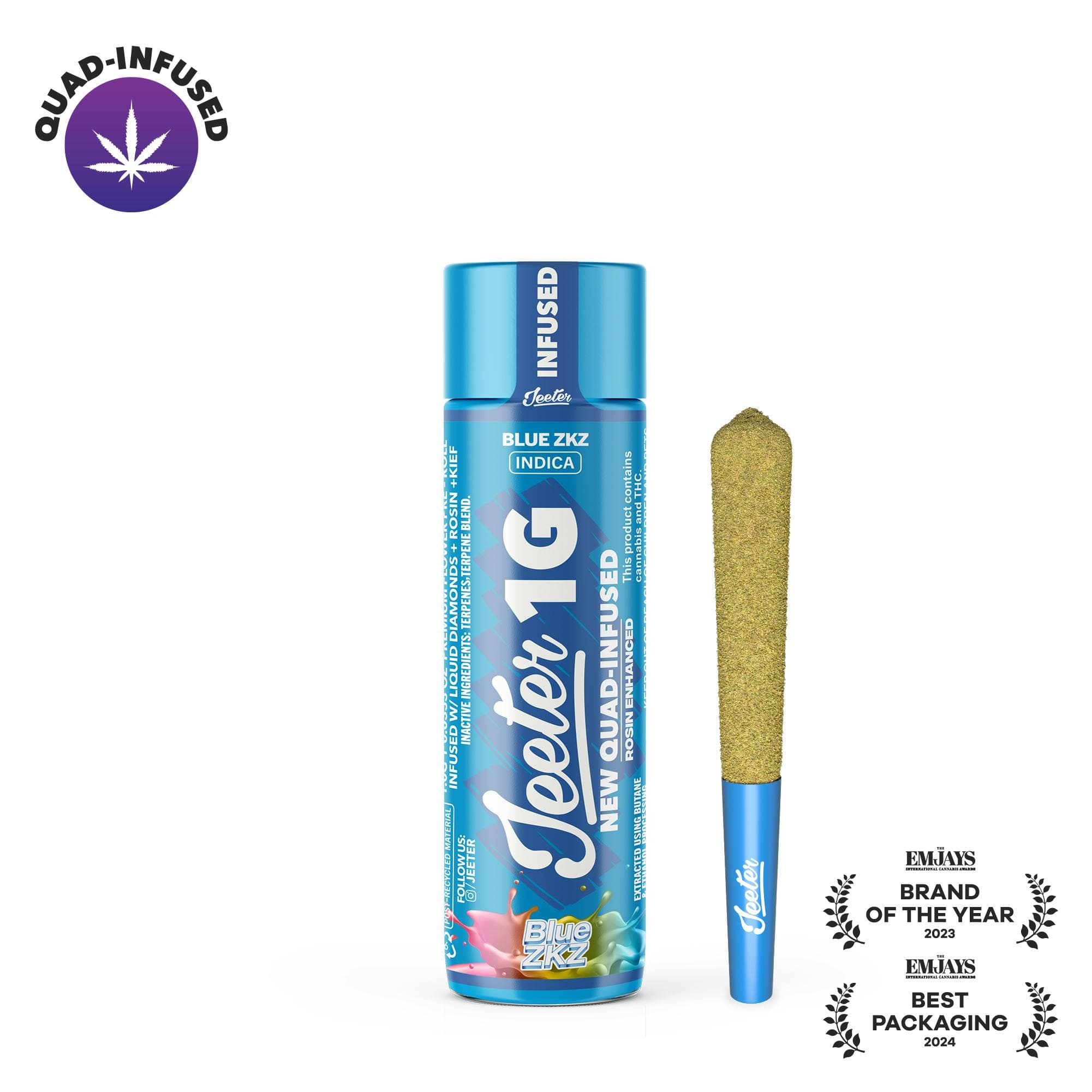 Blue ZKZ Quad-Infused Jeeter Joint | 1g